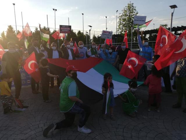Giresun’da, İsrail’in Mescid-i Aksa’ya yönelik saldırıları protesto edildi
