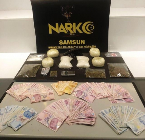 Samsun’da düzenlenen uyuşturucu operasyonunda 2 zanlı tutuklandı