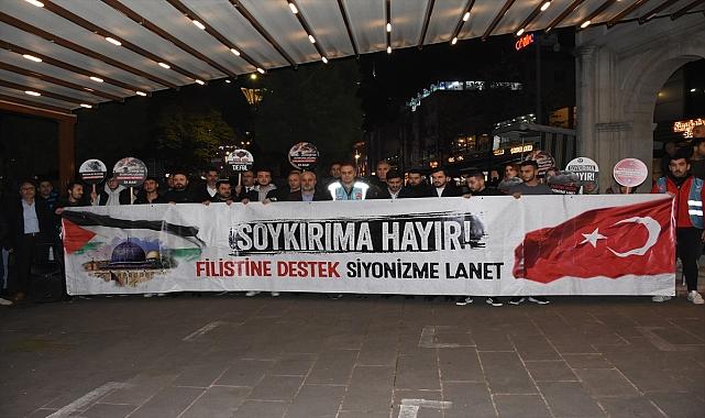 Trabzon, Artvin, Giresun ve Ordu’da İsrail’in Gazze’ye yönelik saldırıları protesto edildi