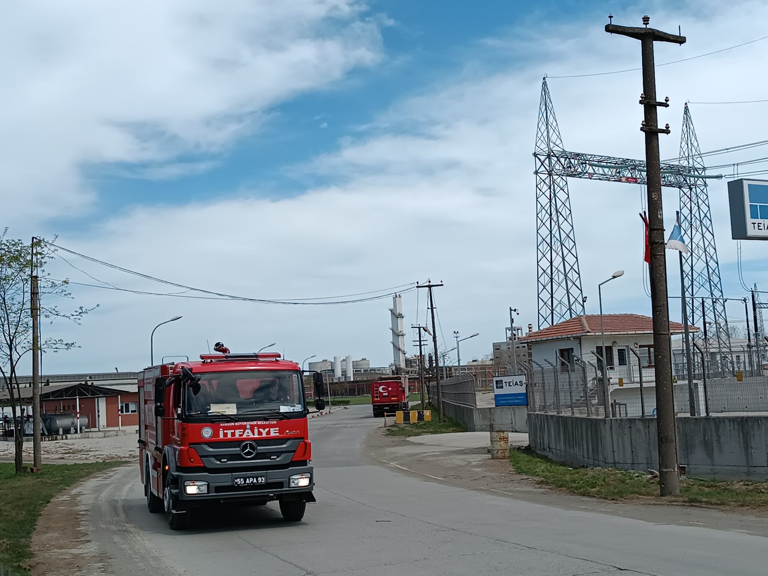 Samsun’da Fabrika Deposunda Yangın Çıktı