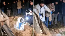 Mezarlığa gömülen esrarengiz paket mahalleliyi ayağa kaldırdı