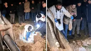 Mezarlığa gömülen esrarengiz paket mahalleliyi ayağa kaldırdı