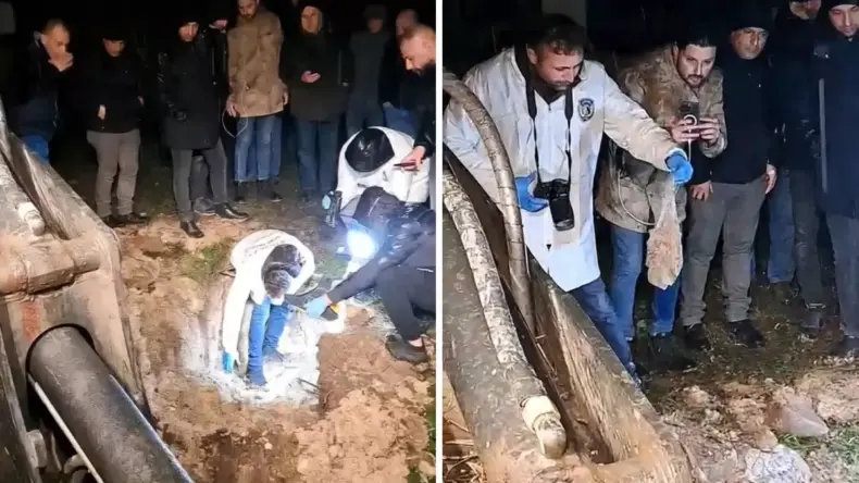 Mezarlığa gömülen esrarengiz paket mahalleliyi ayağa kaldırdı